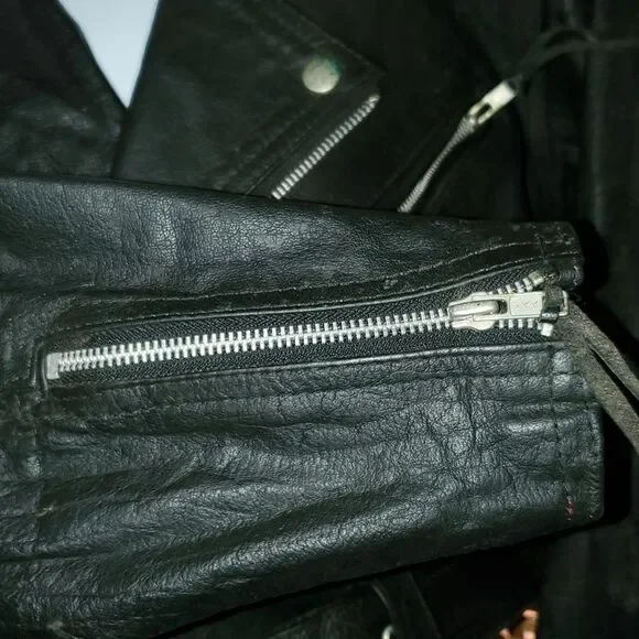 Vintage Wilson Leather Biker Moto Jacket 90 display picture 1